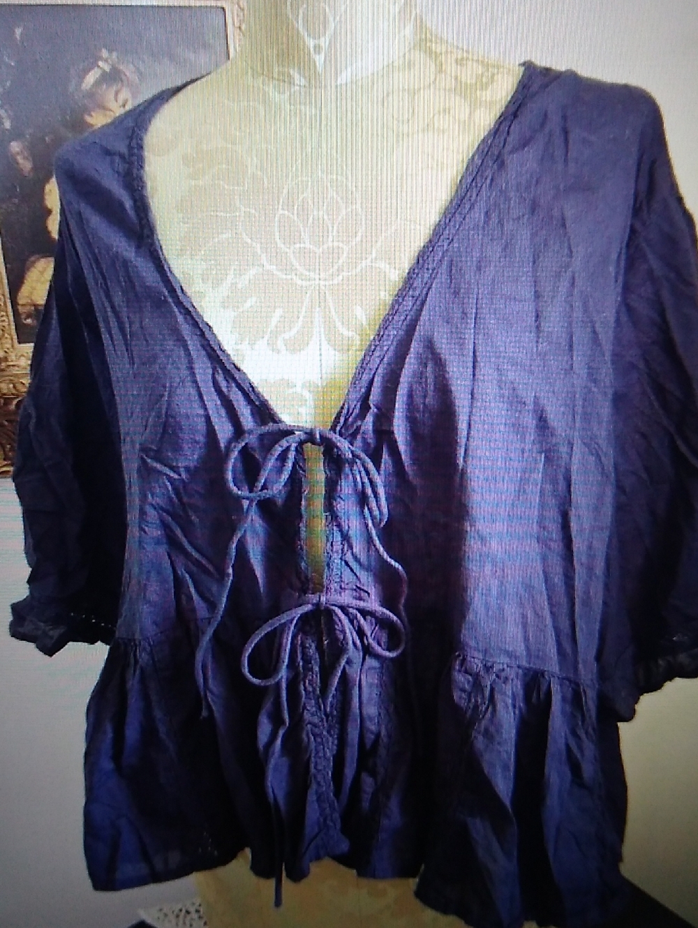 American Eagle XXL Tie Front Cotton